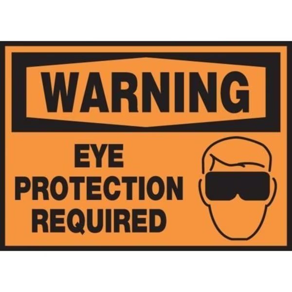 OSHA WARNING SAFETY LABEL EYE LPPE306VSP, Accuform, Mfr#: LPPE306VSP